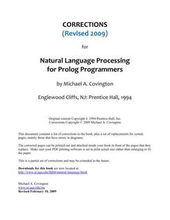 دانلود کتاب Natural Language Processing for Prolog Programmers + Revision 2009