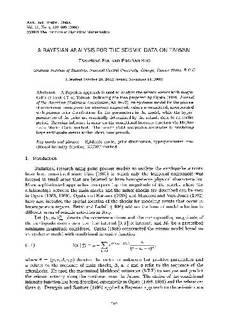 دانلود کتاب A Bayesian analysis for the seismic data on Taiwan