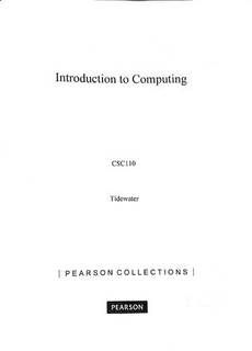 دانلود کتاب Introduction to Computing