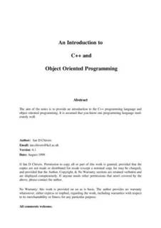دانلود کتاب An Introduction to C++ Object Oriented Programming