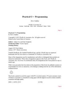 دانلود کتاب Practical C++ programming