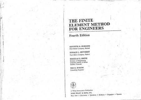 دانلود کتاب The Finite Element Method for Engineers
