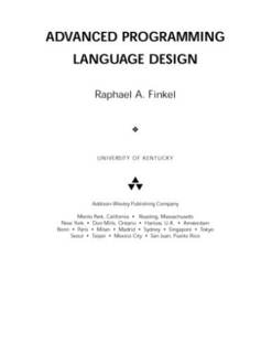دانلود کتاب Advanced programming language design