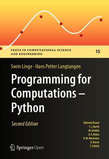 دانلود کتاب Programming For Computations – Python: A Gentle Introduction To Numerical Simulations With Python 3.6