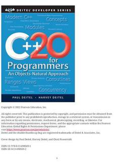 دانلود کتاب C++20 for Programmers: An Objects-Natural Approach