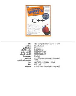 دانلود کتاب Complete Idiot’s Guide to C++