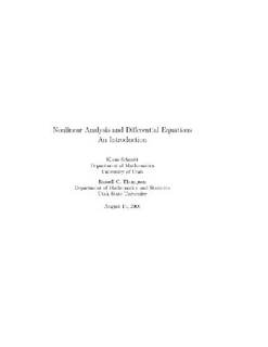 دانلود کتاب Nonlinear analysis and differential equations: an introduction