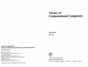 دانلود کتاب Theory of computational complexity