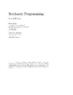 دانلود کتاب Stochastic Programming