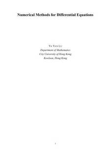 دانلود کتاب Numerical Methods for Differential Equations