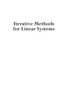 دانلود کتاب Iterative methods for linear systems: theory and applications