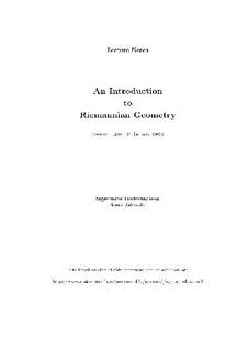 دانلود کتاب An introduction to Riemannian geometry