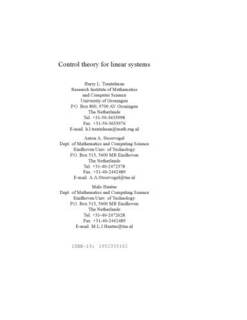 دانلود کتاب Control Theory for Linear Systems