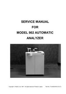 دانلود کتاب Service manual for model 902 automatic analyzer – Hitachi