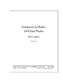 دانلود کتاب Introduction to modern solid state physics