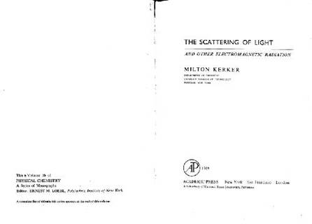 دانلود کتاب The scattering of light