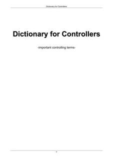 دانلود کتاب Dictionary for Controllers