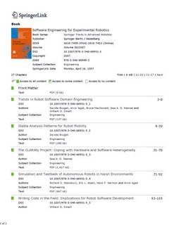 دانلود کتاب Software Engineering for Experimental Robotics