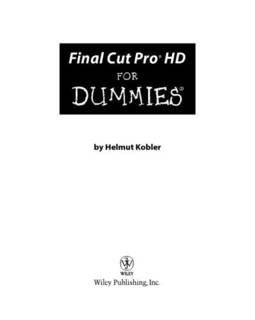 دانلود کتاب Final Cut Pro HD for Dummies