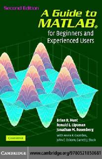 دانلود کتاب A guide to MATLAB: for beginners and experienced users
