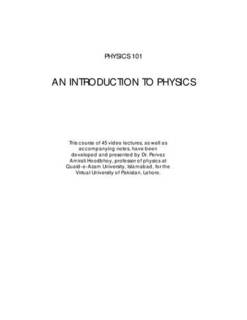 دانلود کتاب An Introduction to Physics: Lecture Notes