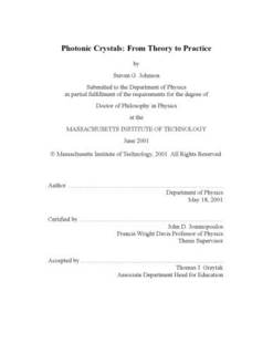 دانلود کتاب Photonic Crystals – From Theory to Practice