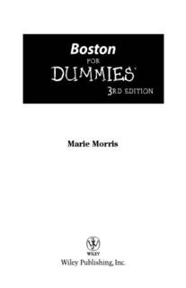 دانلود کتاب Boston For Dummies, 3rd edition (Dummies Travel