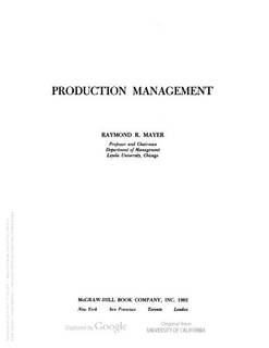 دانلود کتاب Production management