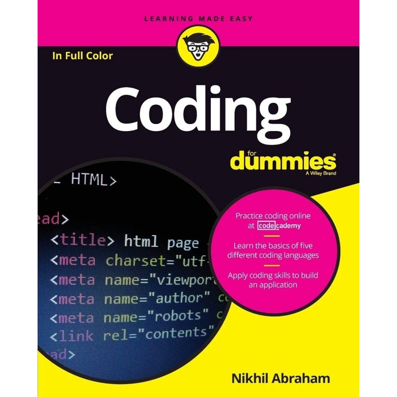 کتاب Coding For Dummies اثر Nikhil Abraham انتشارات For Dummies