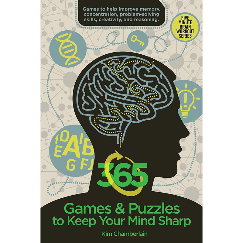 کتاب 365 Games & Puzzles to Keep Your Mind Sharp (Brain Workout) اثر Kim Chamberlain انتشارات Skyhorse Publishing
