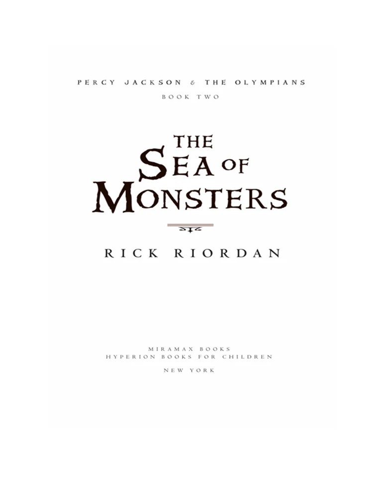 کتاب The Sea of Monsters (دریای هیولاها) نسخه انگلیسی PDF | ریک ریوردان